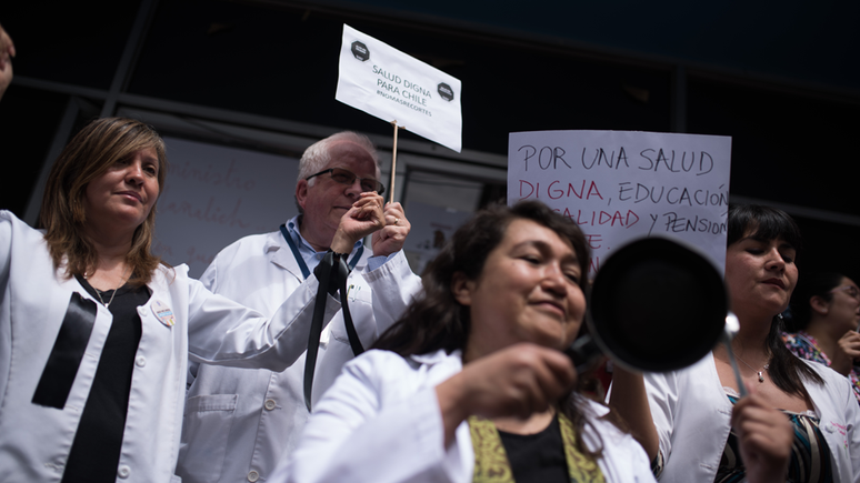 O setor da sa&uacute;de &eacute; dos mais afetados na situa&ccedil;&atilde;o em que o Chile est&aacute;