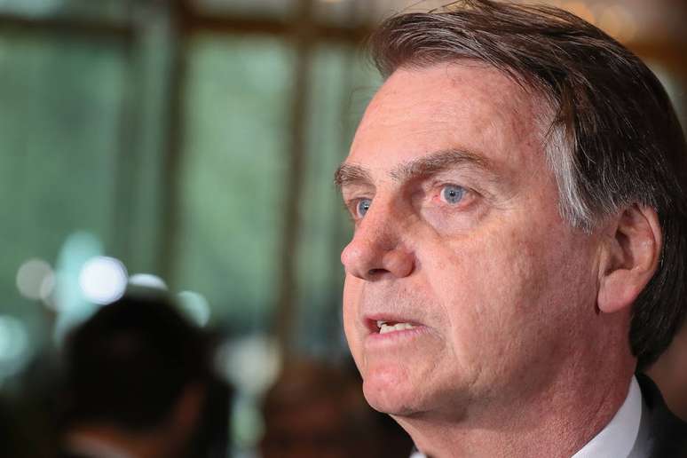 Jair Bolsonaro durante encontro com a imprensa em Pequim, China, na última quinta-feira, 24