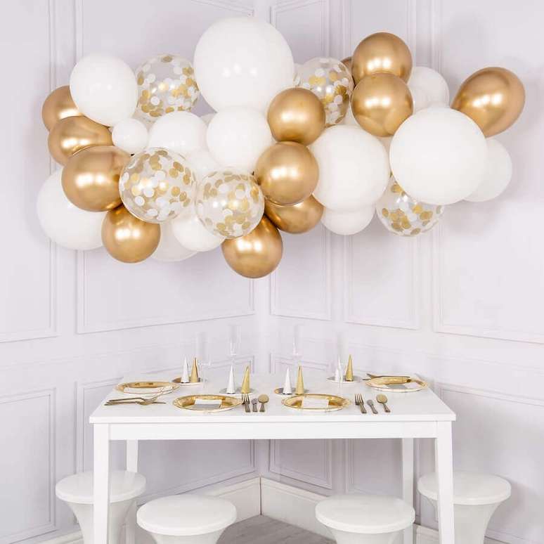32. Decoração de réveillon com balões para festa simples de ano novo – Foto: The Original Party Bag Company