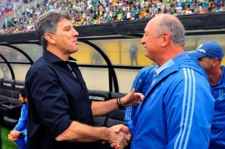 Renato Gaúcho e Felipão se enfrentaram nas quartas de final da Libertadores (Foto: Sergio Barzaghi/Gazeta Press)