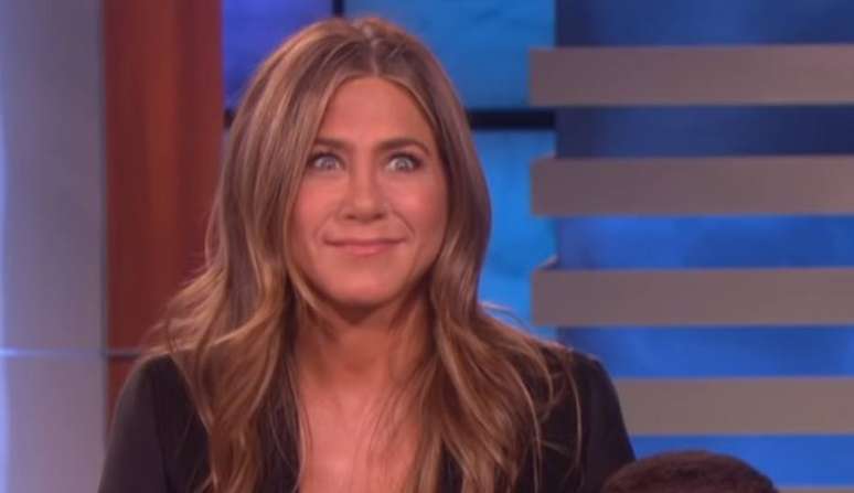 Jennifer Aniston durante o programa 'Ellen DeGeneres Show'