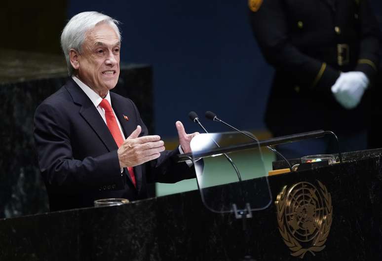 Presidente do Chile, Sebastián Piñera, durante Assembleia-Geral da ONU, em Nova York
24/09/2019 REUTERS/Carlo Allegri