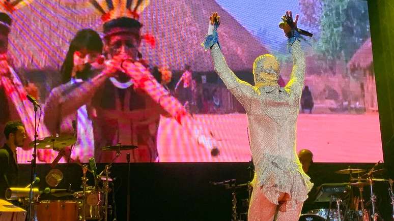 Ney Matogrosso durante show em Londres, no dia 31 de outubro de 2019