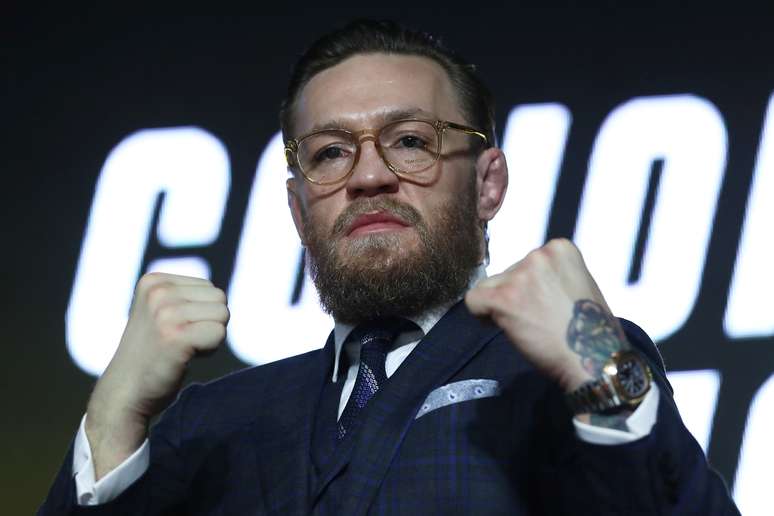 Lutador de MMA Conor McGregor durante entrevista coletiva em Moscou
24/10/2019 REUTERS/Evgenia Novozhenina 