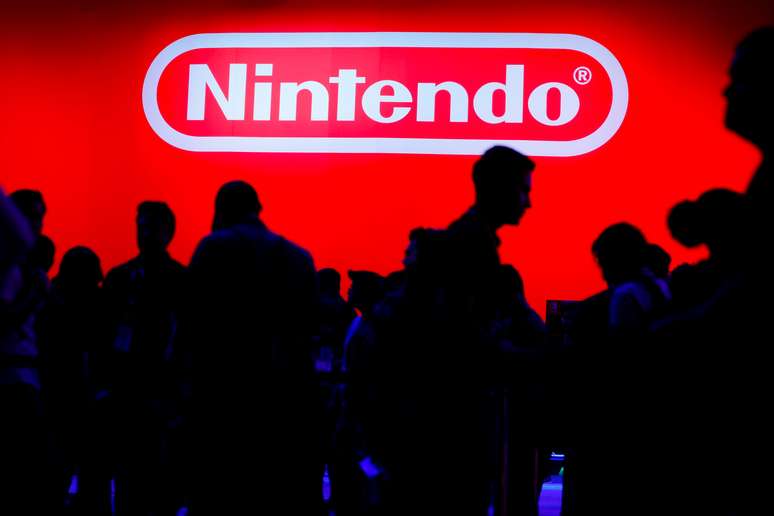 Tela mostra logotipo da Nintendo durante evento em Los Angeles, Califórnia. 11/6/2019.  REUTERS/Mike Blake