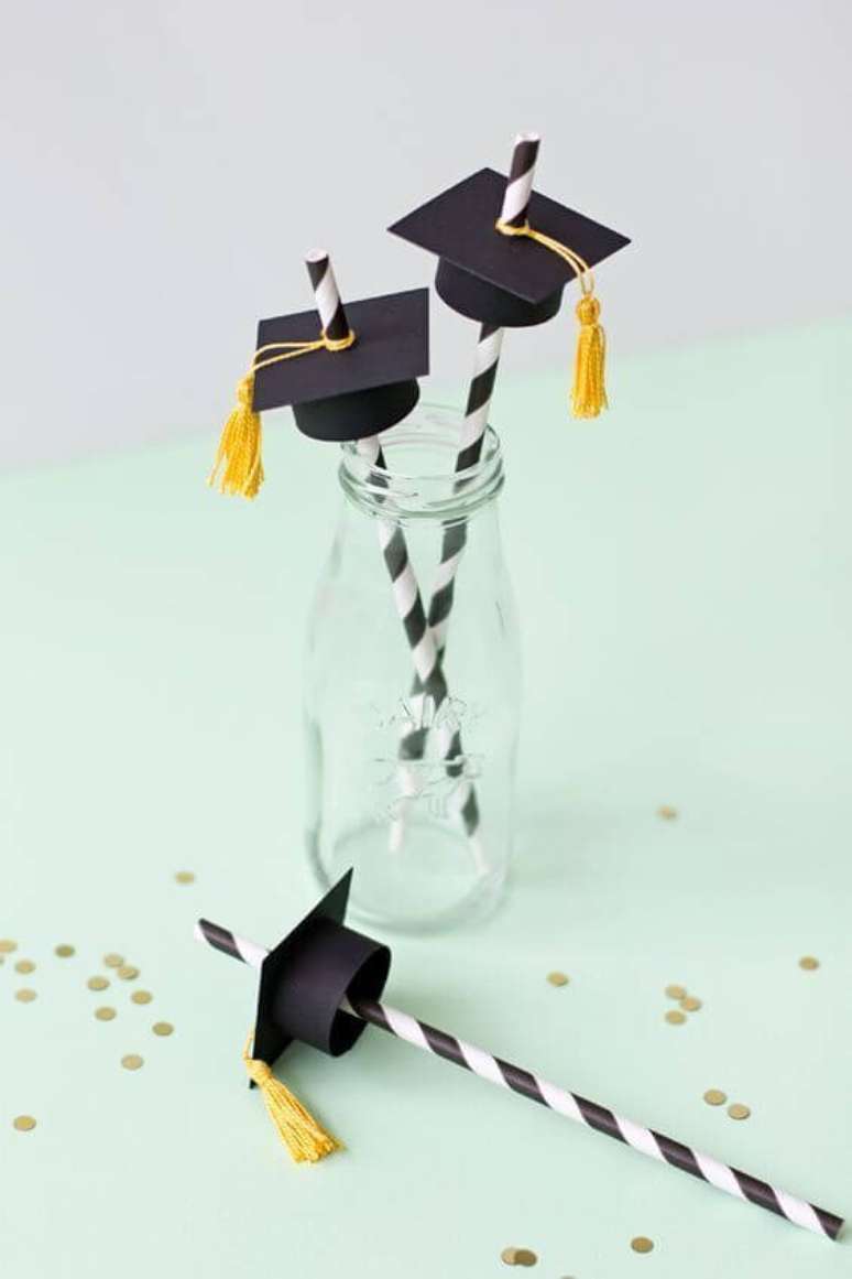 55. Canudo personalizado como lembrancinhas de formatura &ndash; Por: Casa e Festa