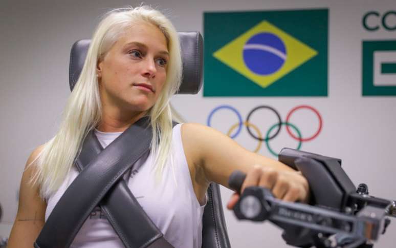 Tatiana Weston-Webb fez testes físicos no Laboratório Olímpico (Foto: Bernardo Otero/COB)