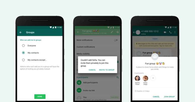 WhatsApp cria ferramenta que bloqueia desconhecidos de colocar pessoas em grupos 