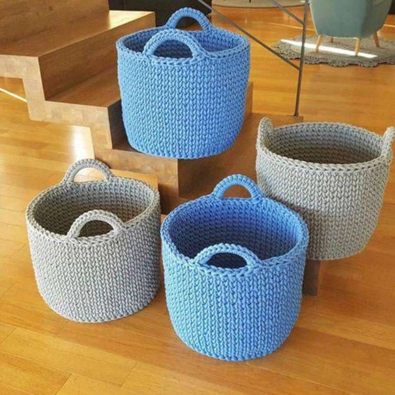 25. Um bom cesto organizador pode ser simples. Foto: Ora Bolas Design