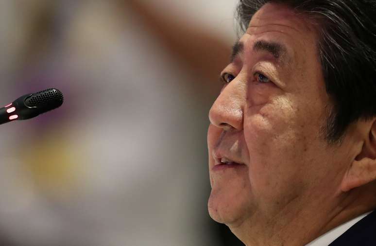Primeiro-ministro do Japão, Shinzo Abe, em Bangcoc
04/11/2019 REUTERS/Soe Zeya Tun