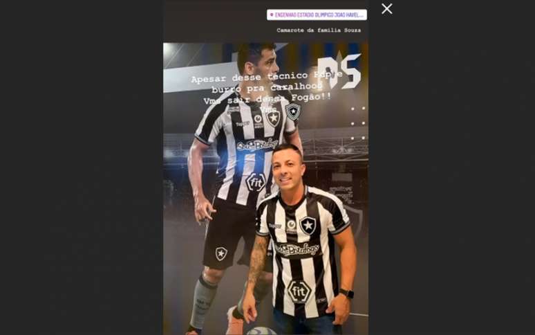 Irmão de Diego Souza criticou o técnico Valentim, que recentemente barrou o camisa 7 (Foto: Reprodução/Instagram)