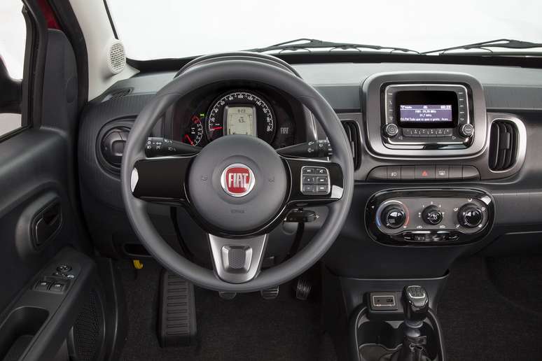 O sistema de som é opcional no Fiat Mobi Like.