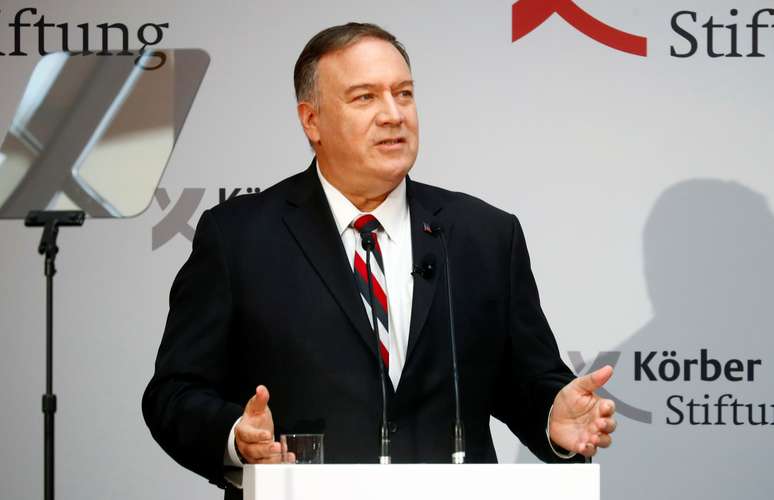 Secret&aacute;rio de Estado dos EUA, Mike Pompeo
08/11/2019
REUTERS/Hannibal Hanschke