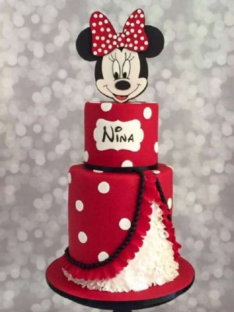 57. Modelo de bolo fake Minnie. Fonte: Pinterest
