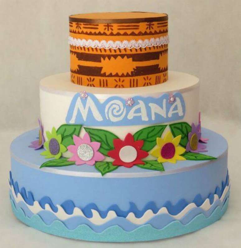 94. Modelo de bolo inspirado no filme Moana. Fonte: Kikito Festas