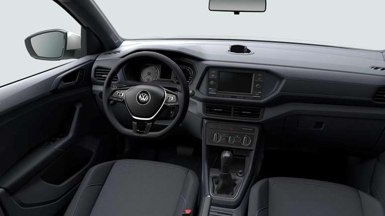 Interior do Volkswagen T-Cross 200 TSI.