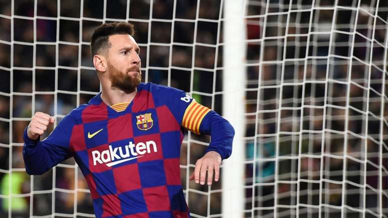Messi marcou três gols neste sábado (Foto: JOSEP LAGO/AFP)