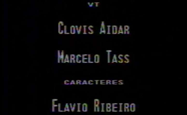 Cr&eacute;ditos do curta 'Marly Normal', de Fernando Meirelles, em que aparece o nome de Fernando Tas [com a grafia Tass].