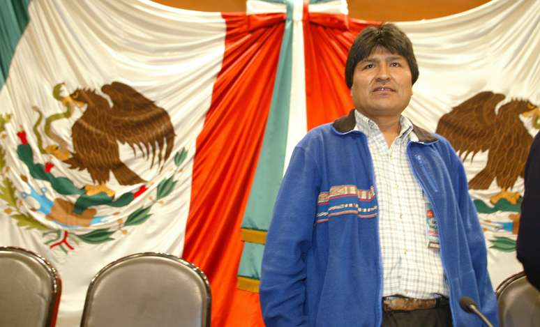 Presidente da Bolívia, Evo Morales, em visita ao Congresso mexicano
24/10/2003
REUTERS/Daniel Aguilar