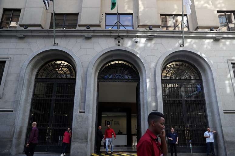 Fachada da B3, a bolsa de valores de São Paulo 
03/04/2019
REUTERS/Amanda Perobelli