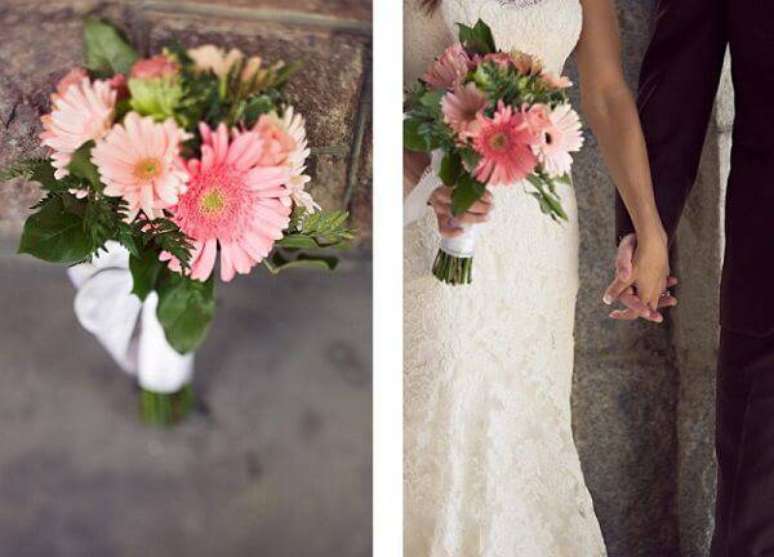 31. Buqu&ecirc; formado com delicadas flores de g&eacute;rbera. Fonte: Pinterest