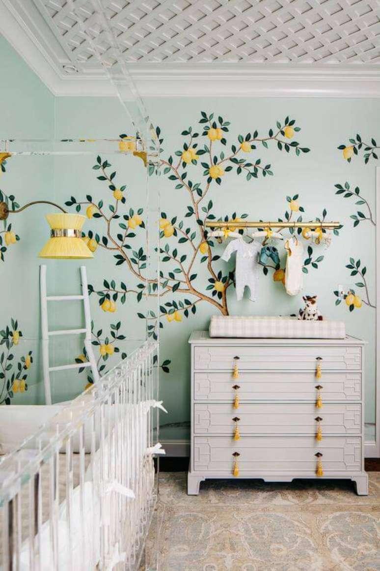 55. Temas para quarto de bebê com detalhes em amarelo e azul – Por: Casa Vogue