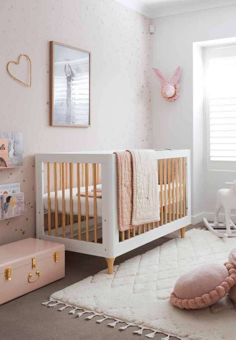 21. Temas para quarto de bebê feminino e delicado – Por: Pinterest