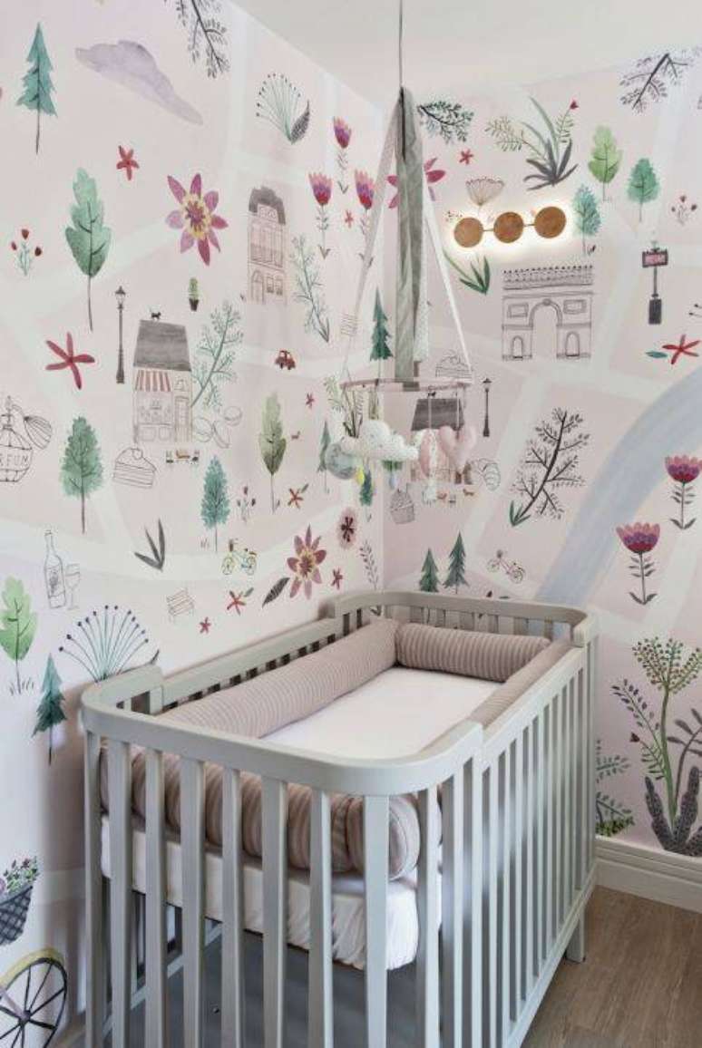 40. Quarto de beb&ecirc; tema paris &ndash; Por: Na Toca Design
