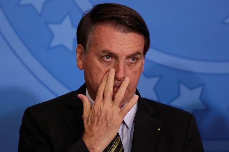 Presidente Jair Bolsonaro durante cerimônia no Palácio do Planalto
11/11/2019 REUTERS/Ueslei Marcelino