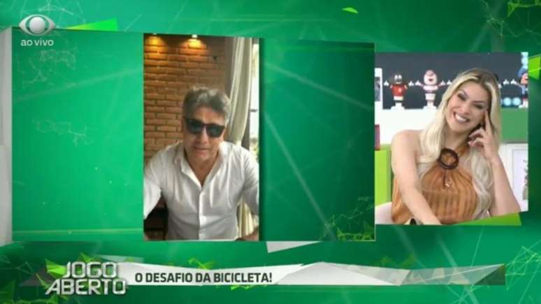 Renato Gaúcho faz proposta para Renata Fan, nesta terça-feira (Foto: Reprodução)