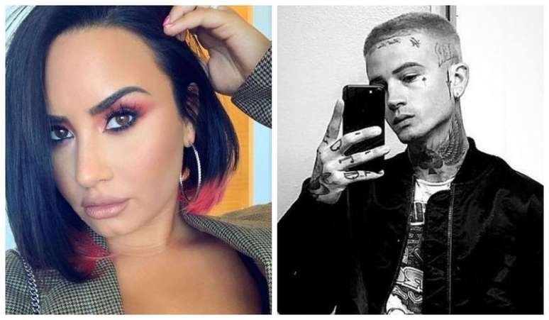 A cantora Demi Lovato e o modelo Austin G Wilson.