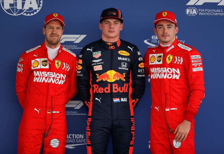 Pilotos Sebastian Vettel, Charles Leclerc e Max Verstappen
26/10/2019
Eduardo Verdugo/Pool via REUTERS