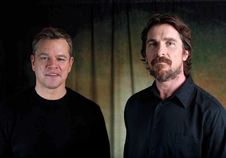 Atores Matt Damon e Christian Bale durante evento de promo&ccedil;&atilde;o do filme "Ford vs Ferrari" em Los Angeles
06/11/2019 REUTERS/Mario Anzuoni 