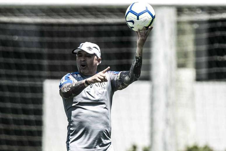 Sampaoli esboça Santos para enfrentar o São Paulo (Ivan Storti/SFC)
