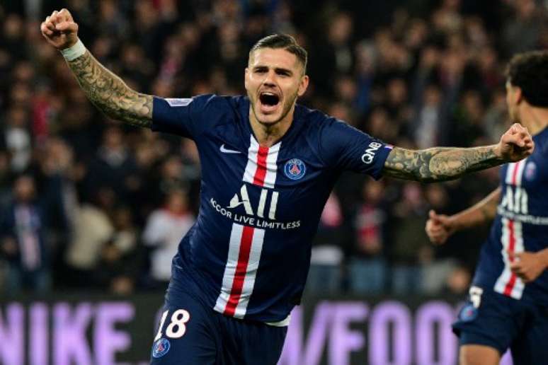 Icardi já soma nove gols em 10 partidas pelo PSG (MARTIN BUREAU/AFP)