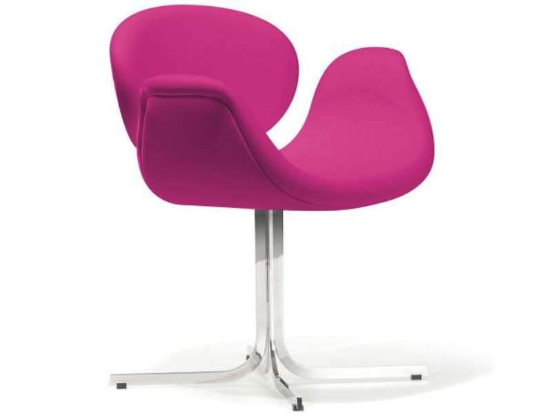 41. Poltrona tulipa rosa e pequena, para usar na mesa de estudos com muito conforto – Por: Hive Modern Furniture