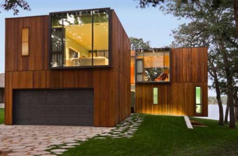 Fachada super moderna com uma tonalidade mais escura  Dream house  exterior, Architecture house, Architecture