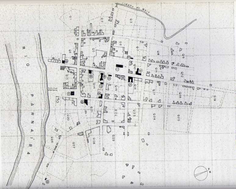 Planta da zona urbana da "Velha Nova Iorque"