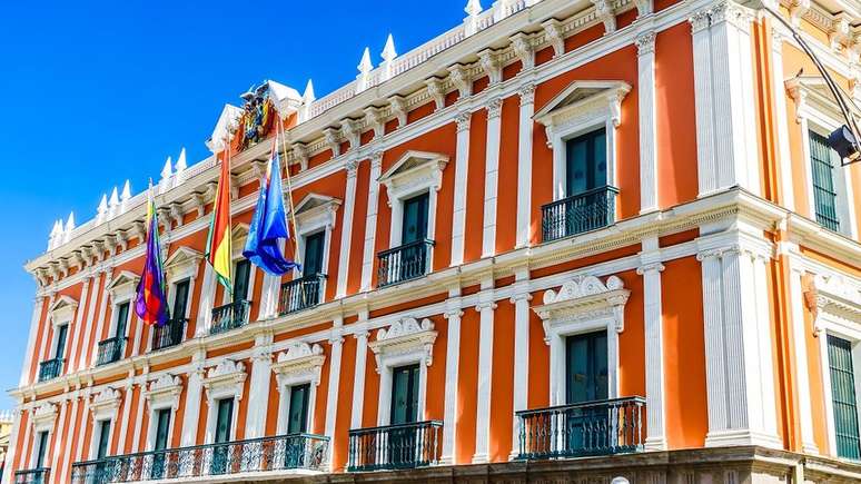 Foto atual do Palacio Quemado, em La Paz