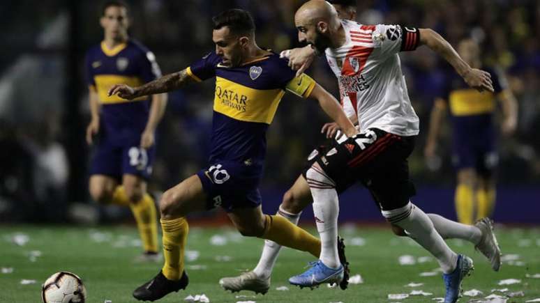 Boca e River fizeram o superclássico na semifinal da Libertadores (Foto: AFP)