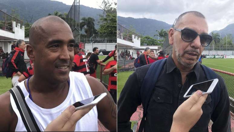 Na Gávea para celebrar 124 anos do Flamengo, Douglas Silva e Mozer falam ao LANCE! (Foto: João Vítor Castanheira)