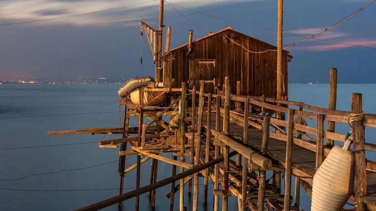 A cidade de Termoli é famosa por suas cabanas de pesca tradicionais que ficam sobre palafitas