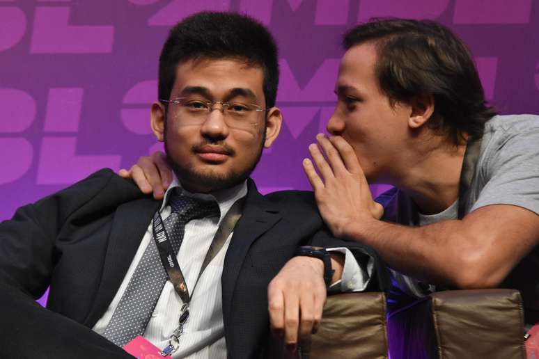 Deputado Kim Kataguiri e Alexandre Santos, durante o V Congresso Nacional do Movimento Brasil Livre