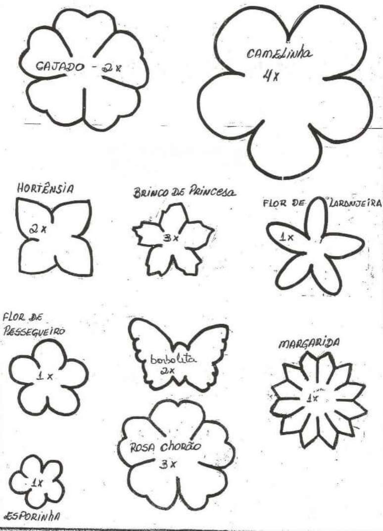 17. Moldes diversos para flores de EVA. Fonte: Roofing Brooklyn