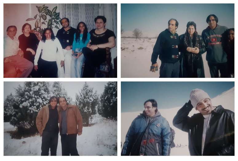 Paknoosh com os pais e parte dos irm&atilde;os em Karaj, no Ir&atilde;: reencontro foi marcado por momentos de emo&ccedil;&atilde;o 20 anos ap&oacute;s sua partida