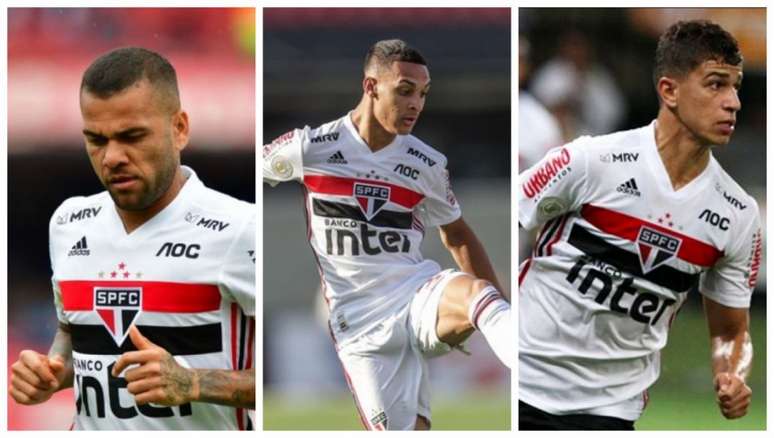 Daniel Alves, Antony e Vitor Bueno são titulares com Diniz - FOTO: Eduardo Carmim e Rubens Chiri