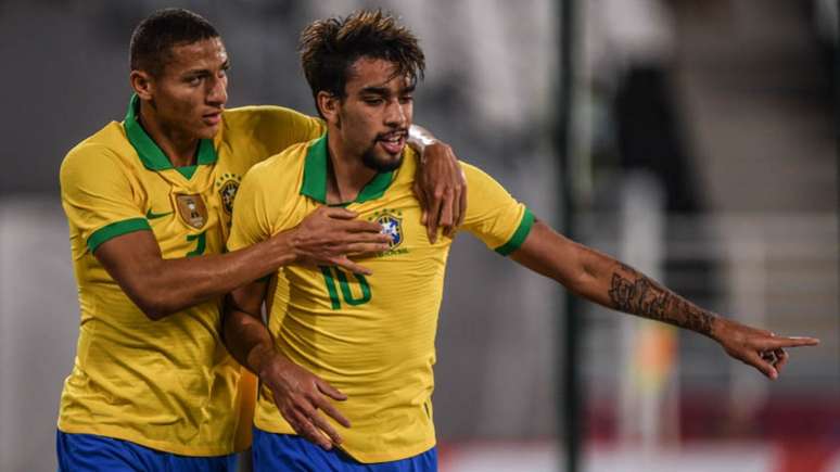 Paquetá comemora o gol que abriu o placar no duelo entre Brasil e Coreia do Sul (Foto: Pedro Martins/MoWA Press)