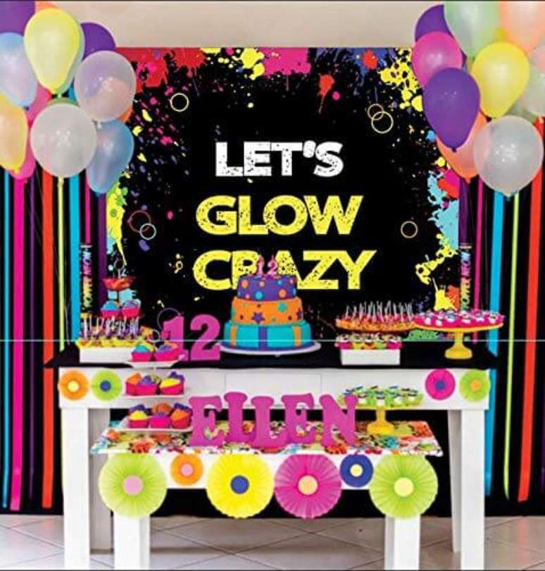 76. Festa neon para anivers&aacute;rio &ndash; Por: Kauf