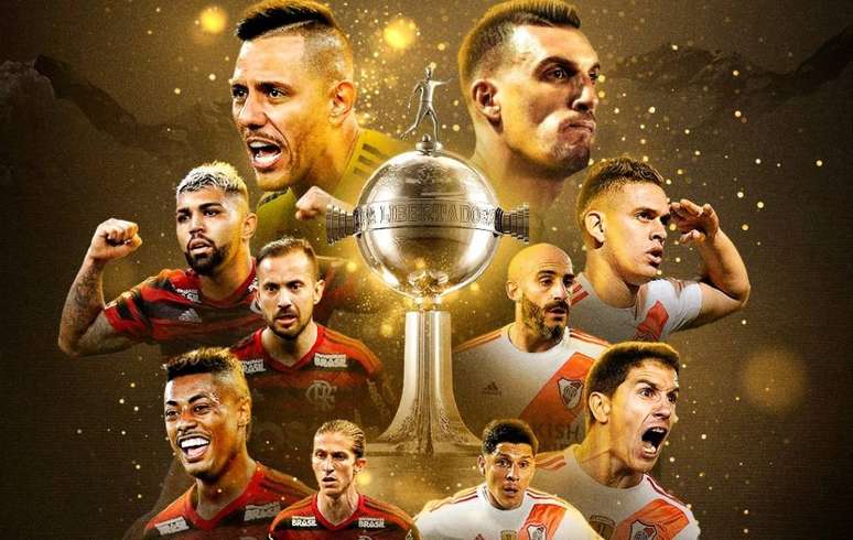 Flamengo e River Plate vão decidir o campeão continental (Foto: Divulgação/Conmebol)