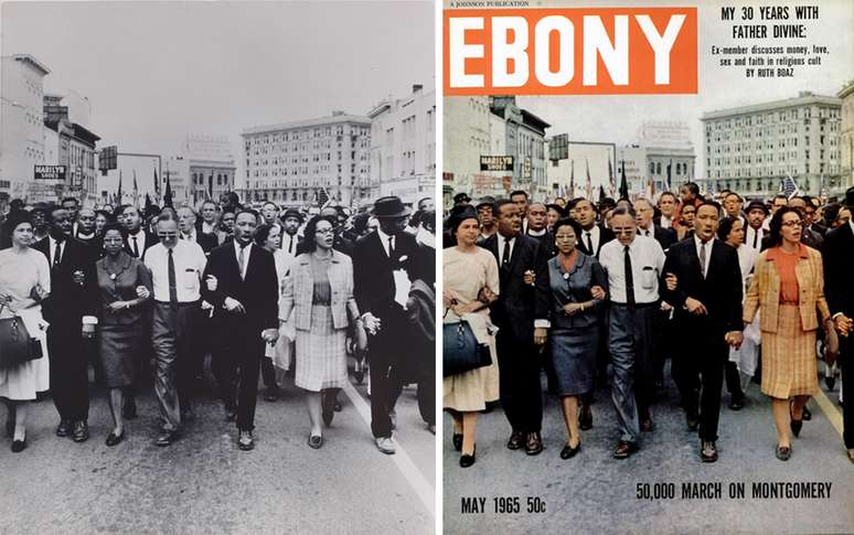 Foto de Moneta Sleet na capa da revista americana Ebony, que influenciou o pensamento de Nei Lopes